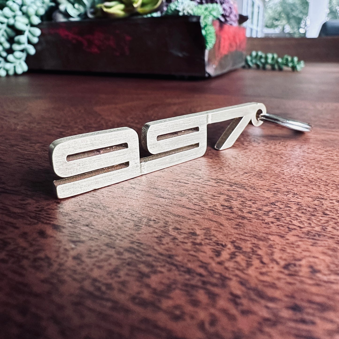 997 Brass Porsche Keychain