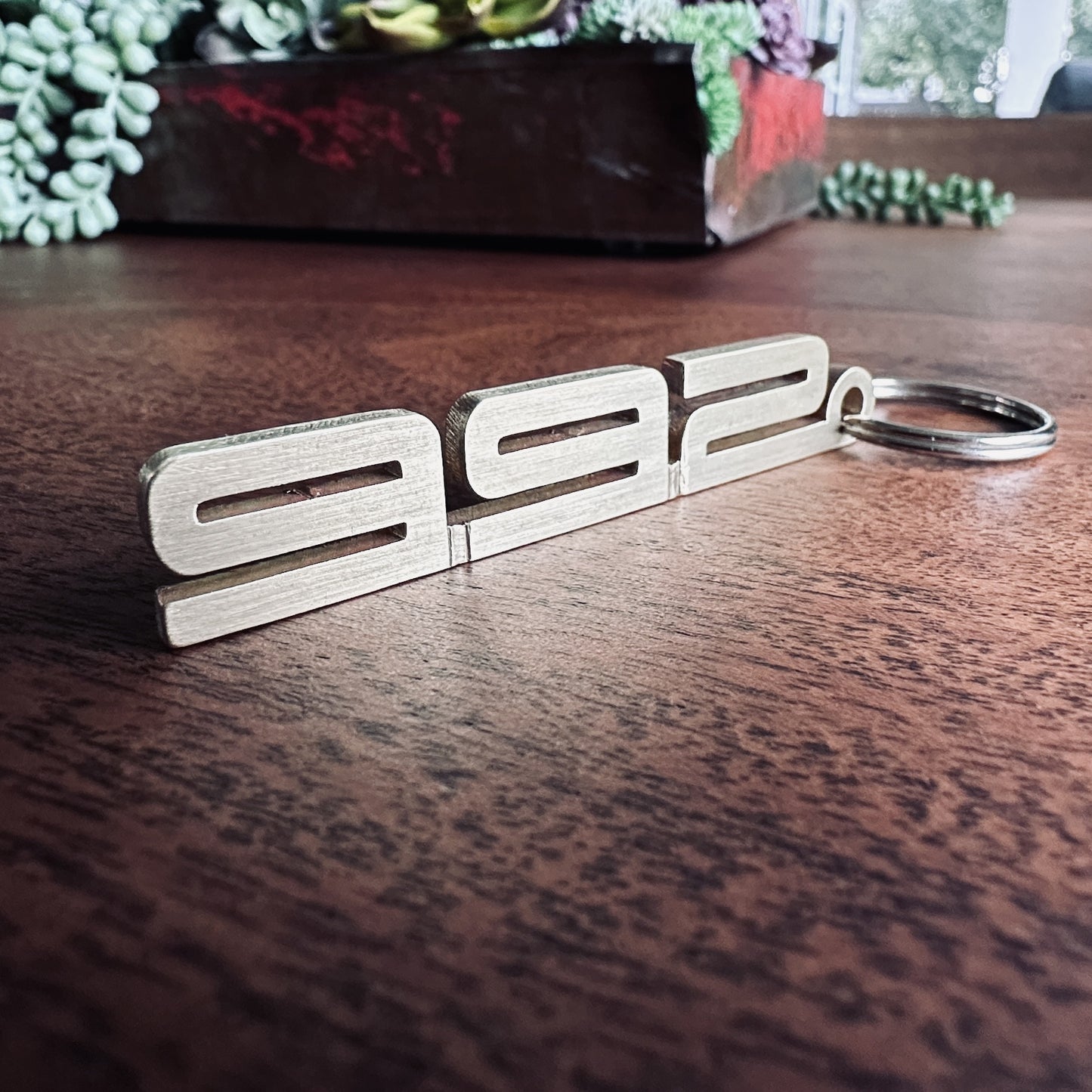 992 Brass Porsche Keychain