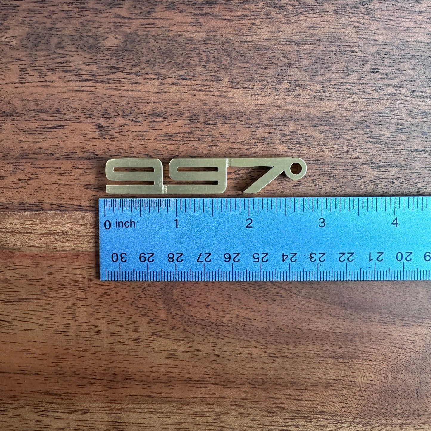 997 Brass Porsche Keychain