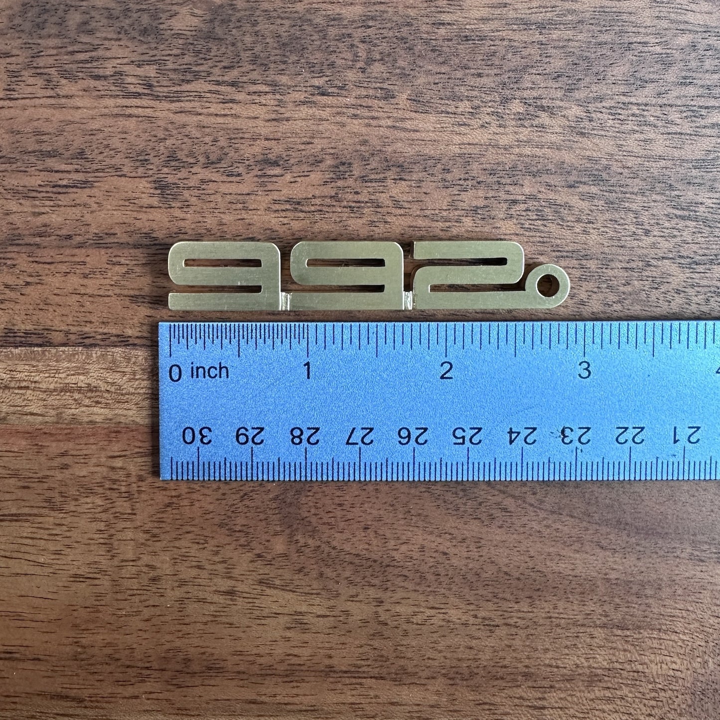 992 Brass Porsche Keychain