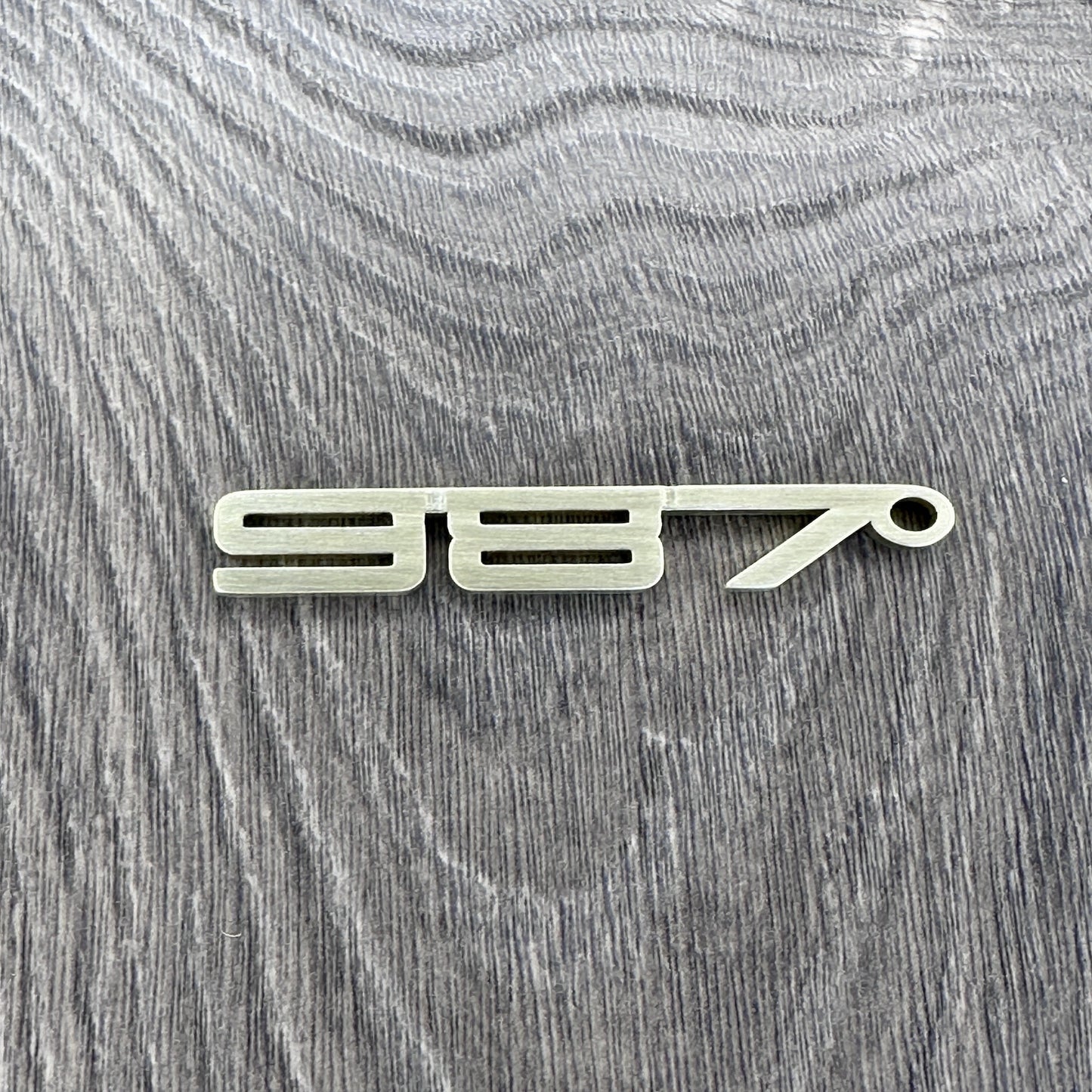 987 Brass Porsche Keychain