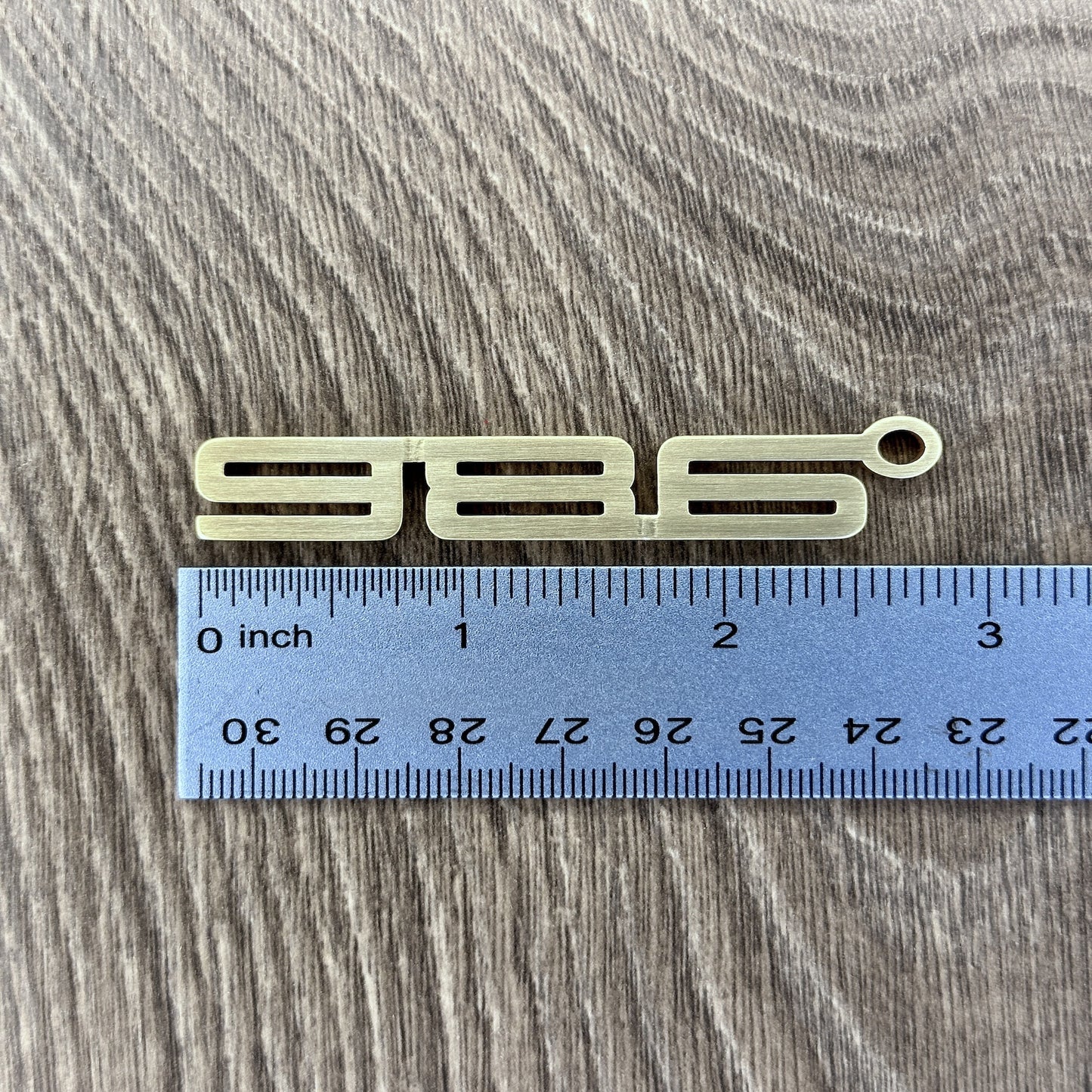 986 Brass Porsche Keychain