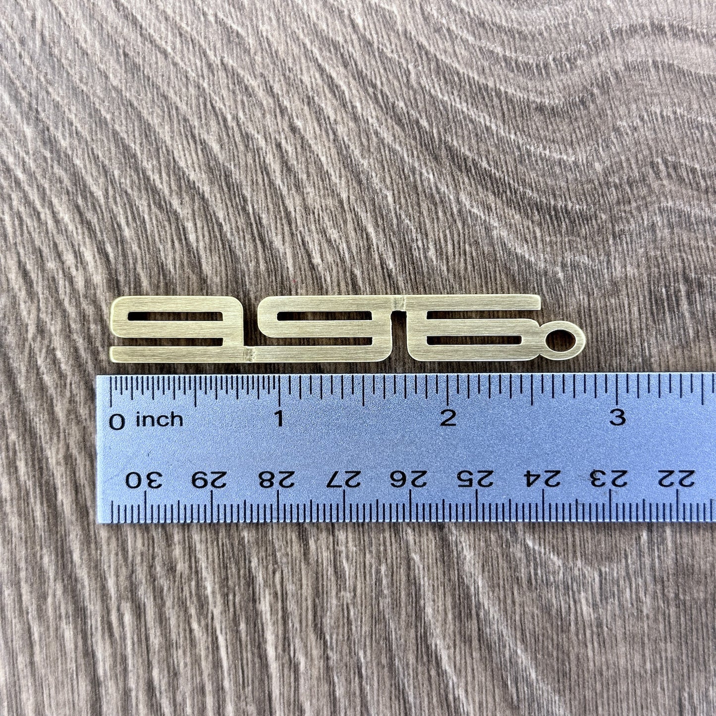 996 Brass Porsche Keychain