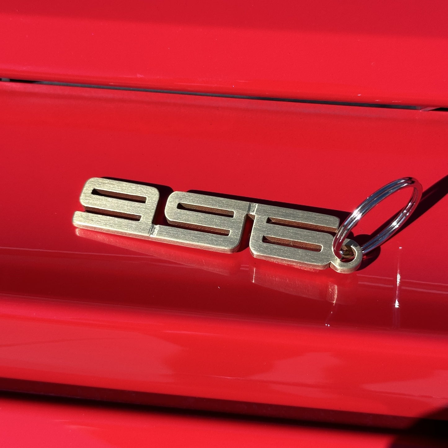 996 Brass Porsche Keychain