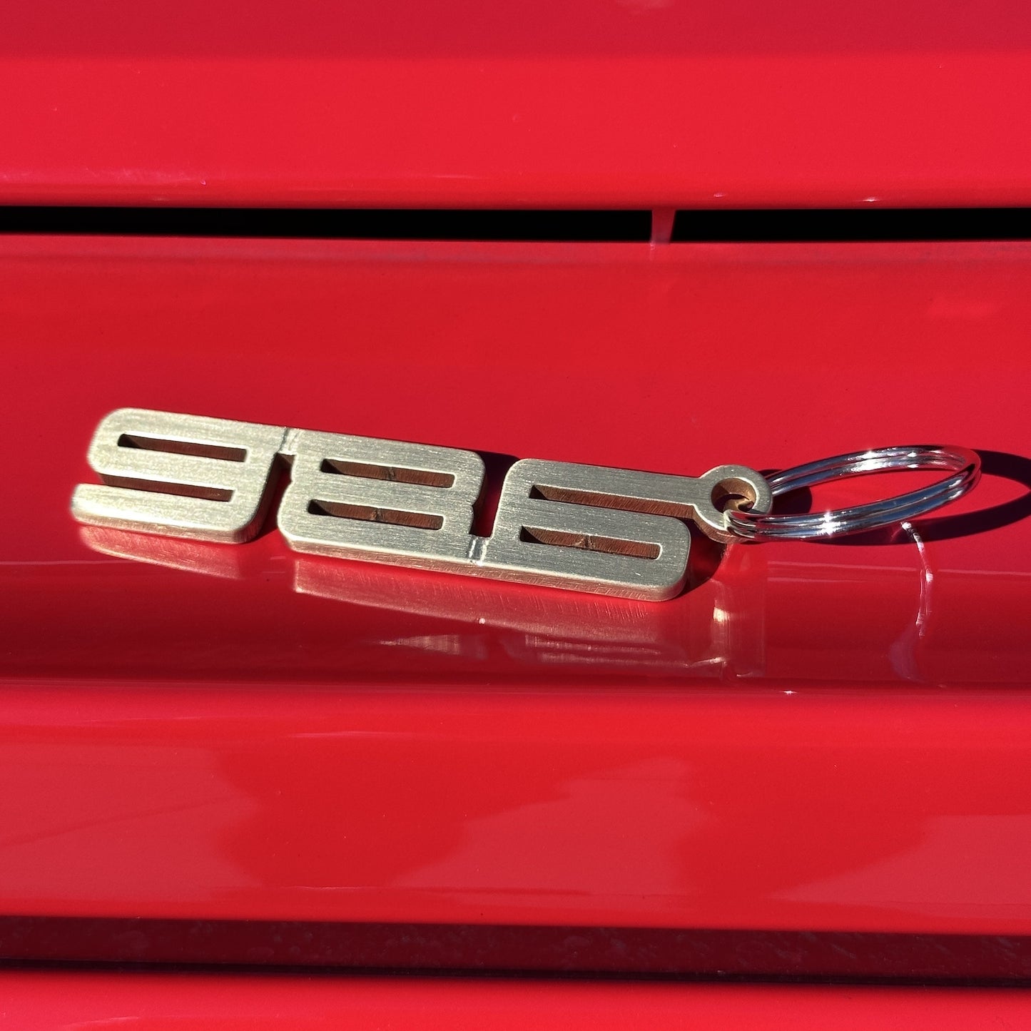 986 Brass Porsche Keychain