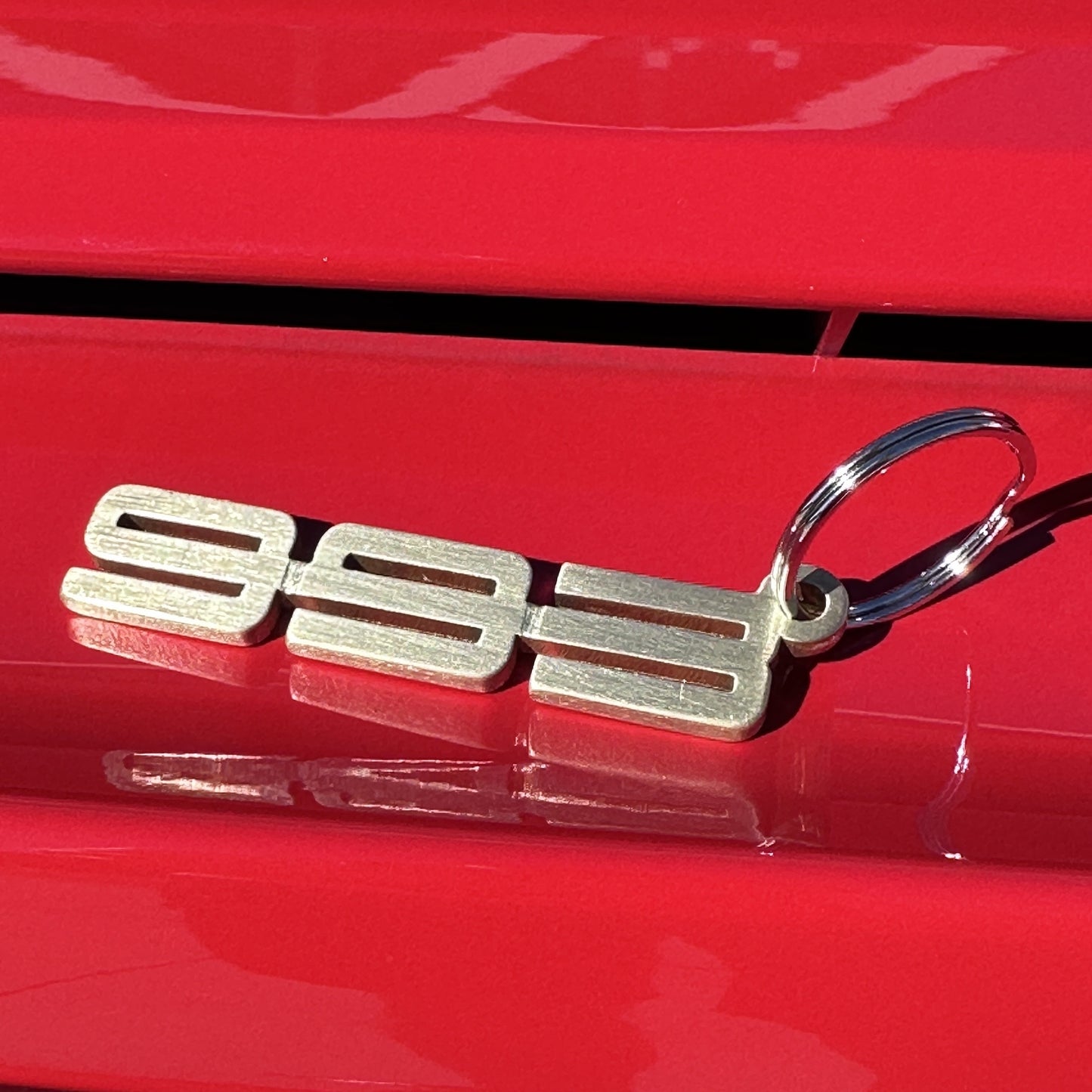 993 Brass Porsche Keychain