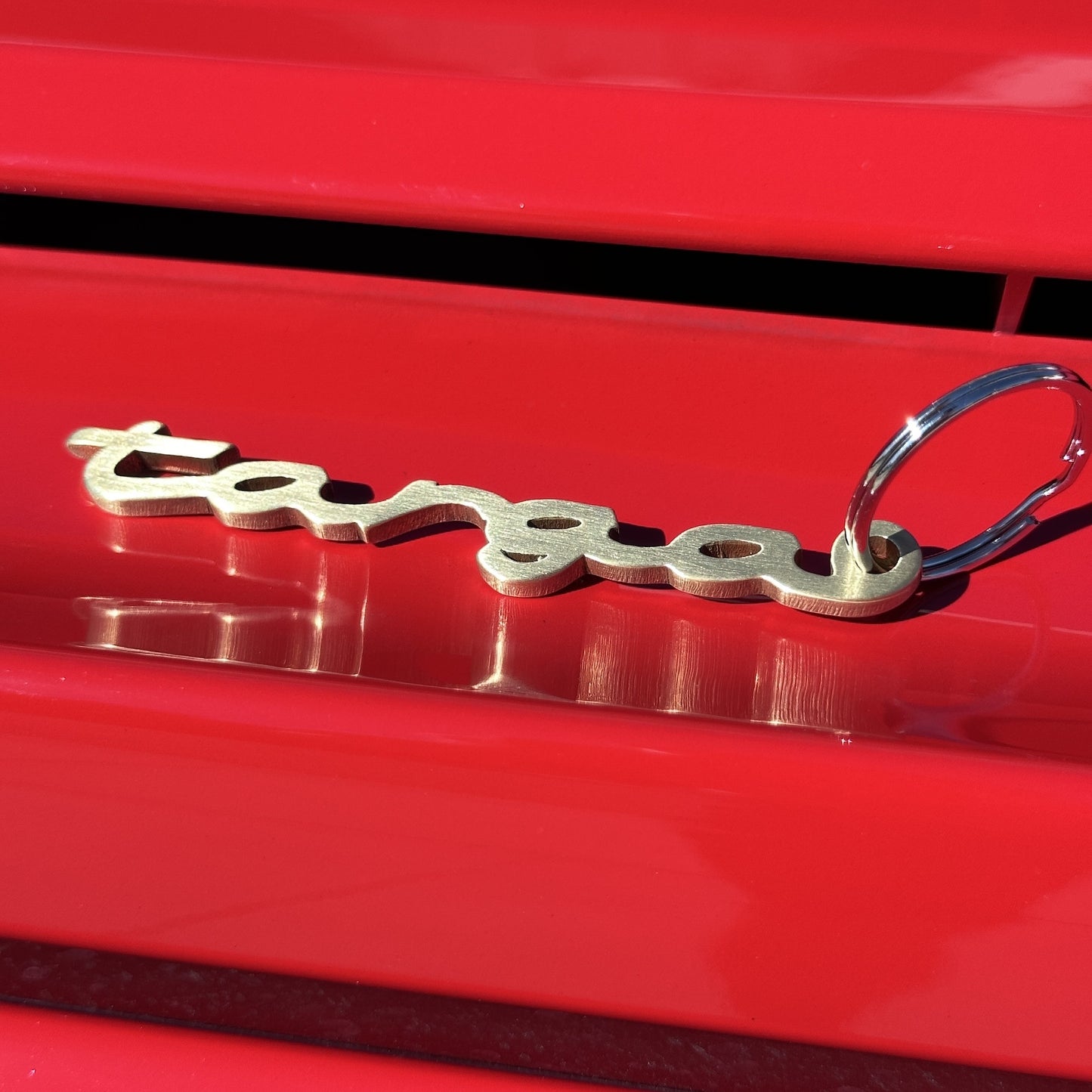 Targa Porsche Brass Keychain