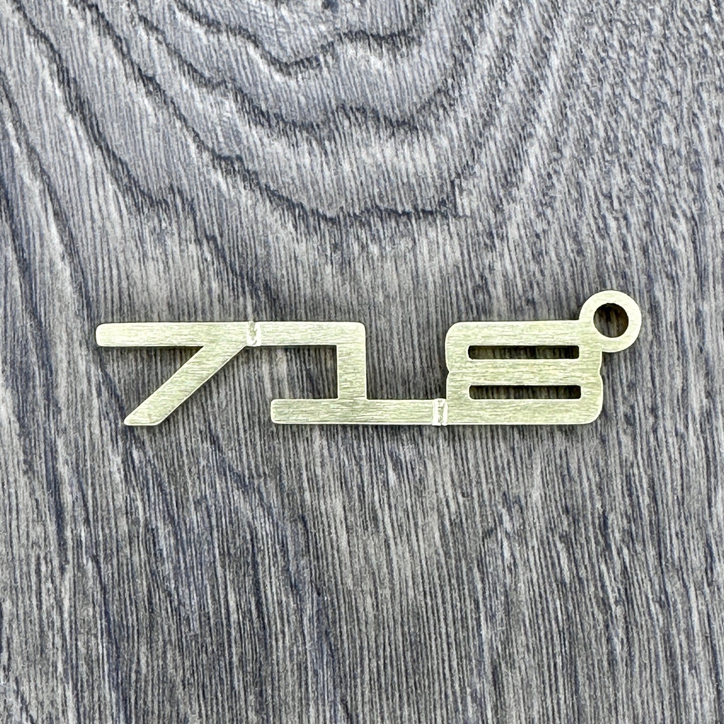 718 Brass Porsche Keychain