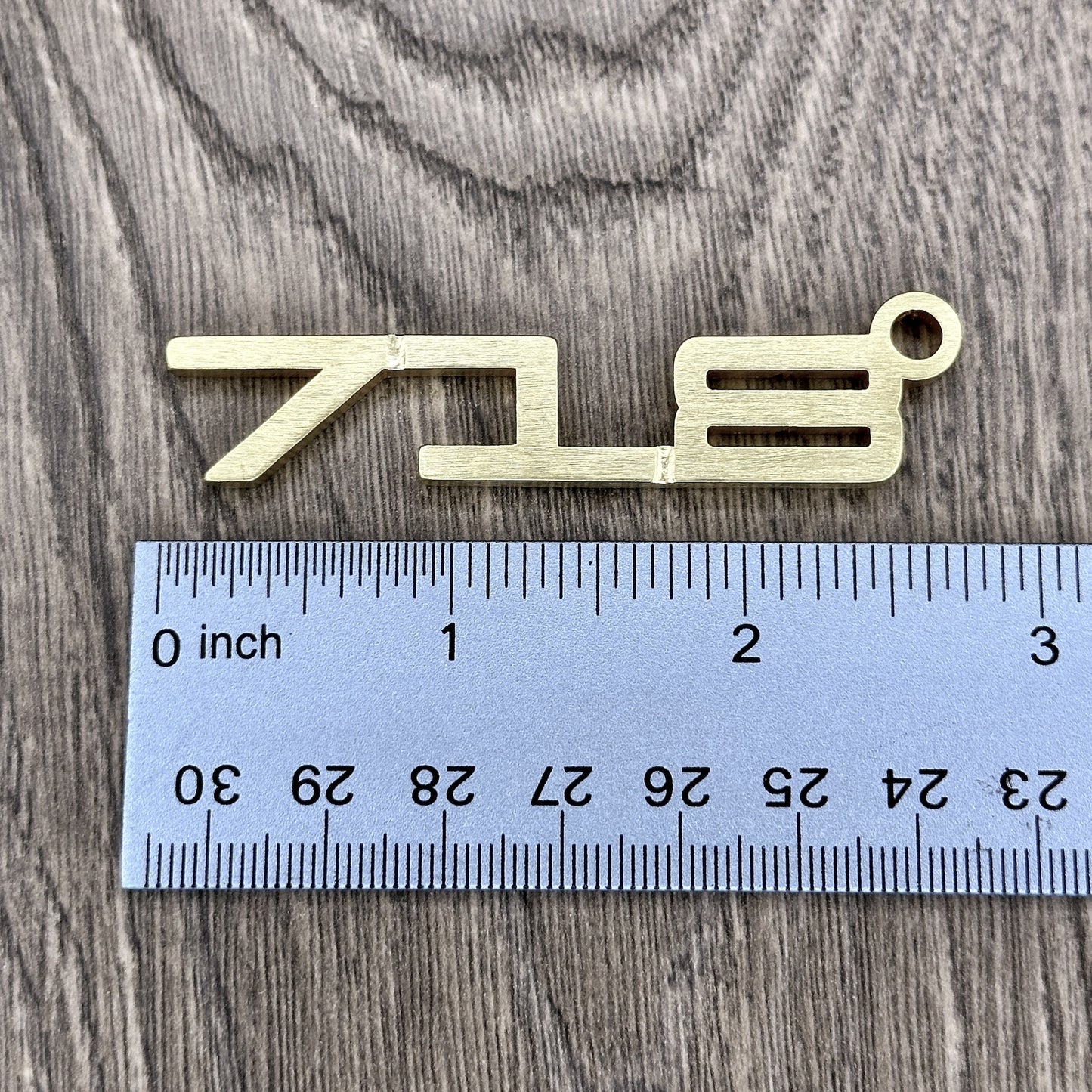 718 Brass Porsche Keychain