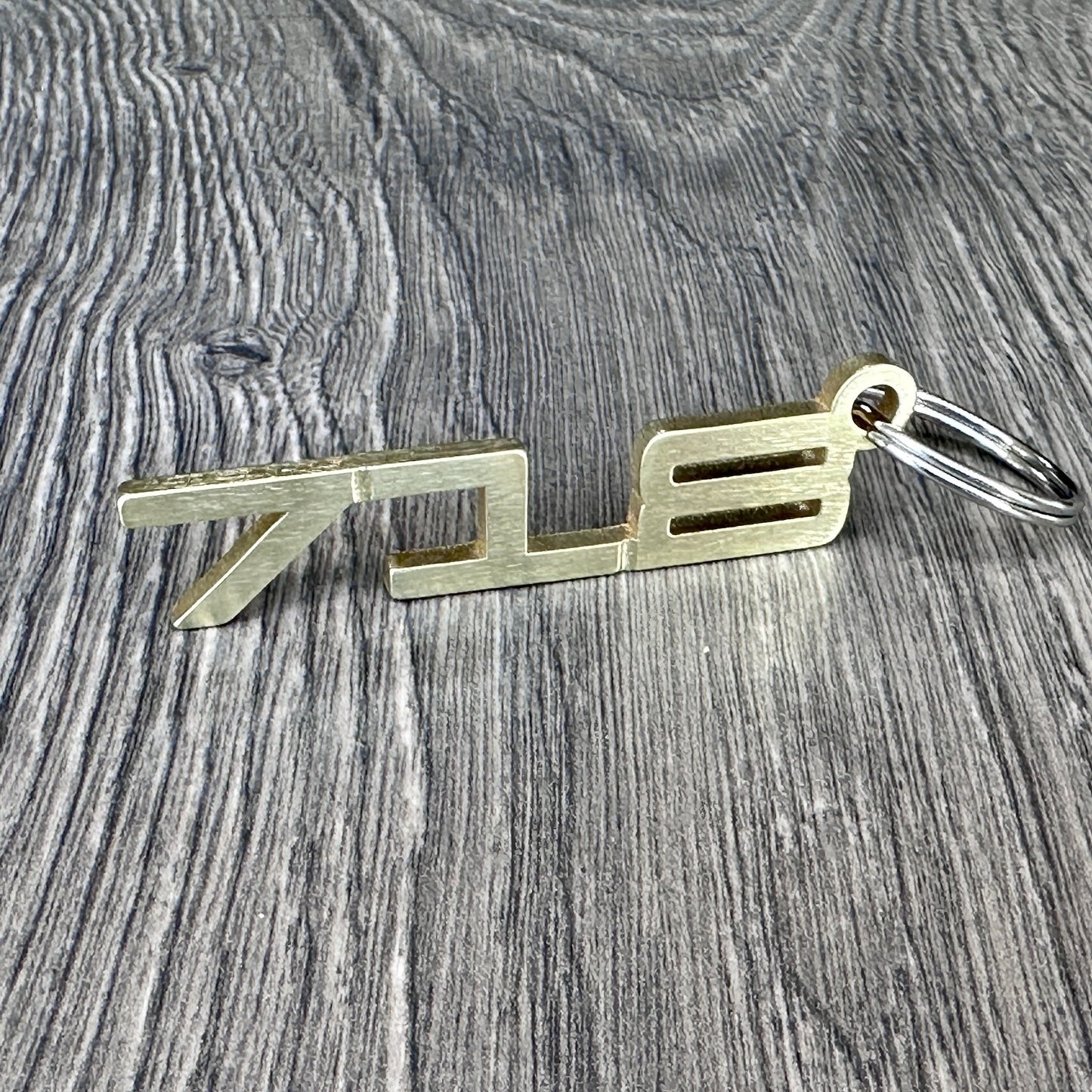 718 Brass Porsche Keychain
