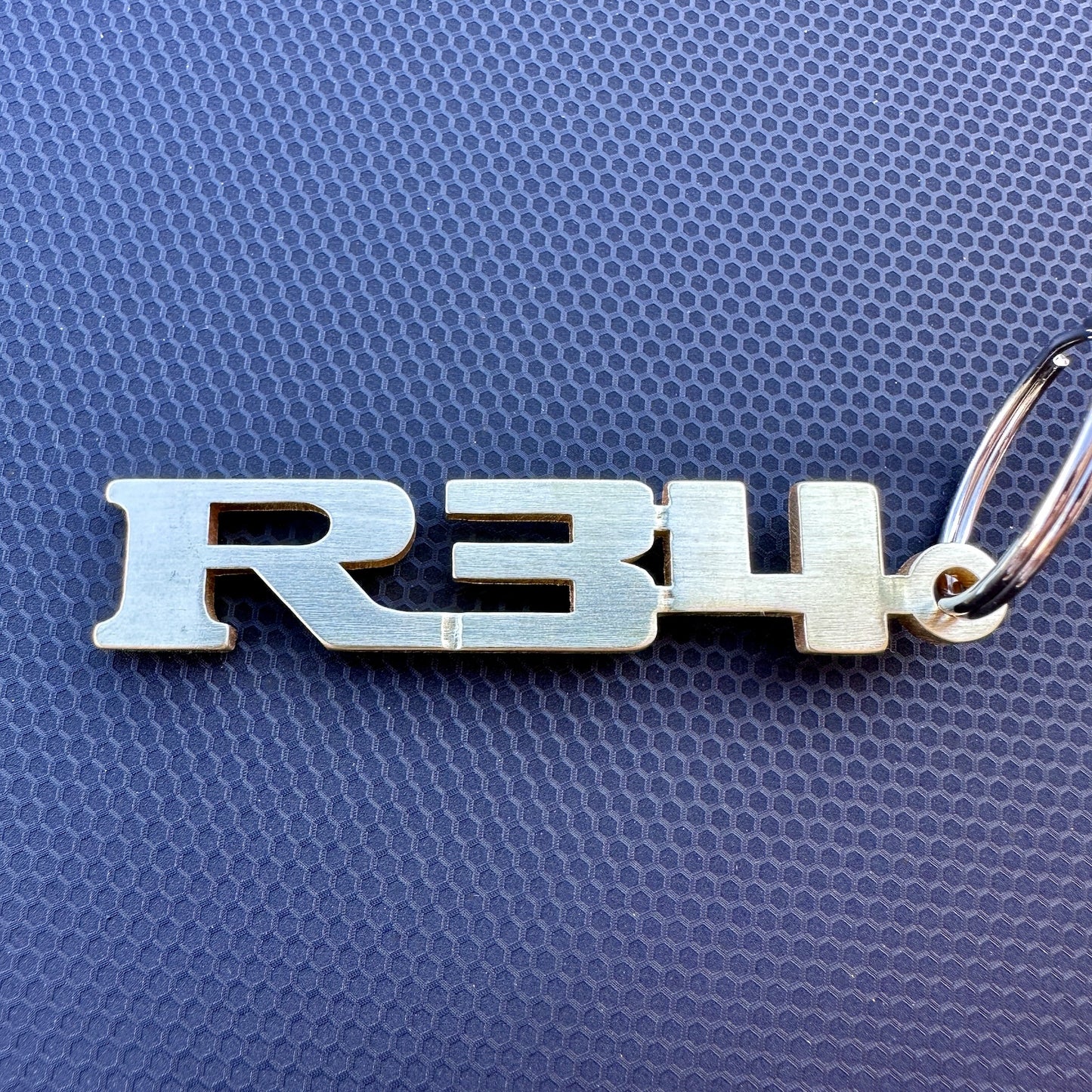 R34 Skyline GT-R Brass Keychain