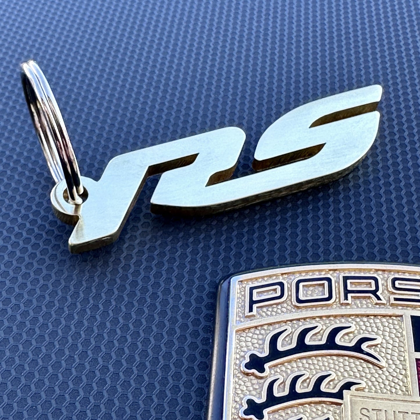 RS Brass Porsche Keychain