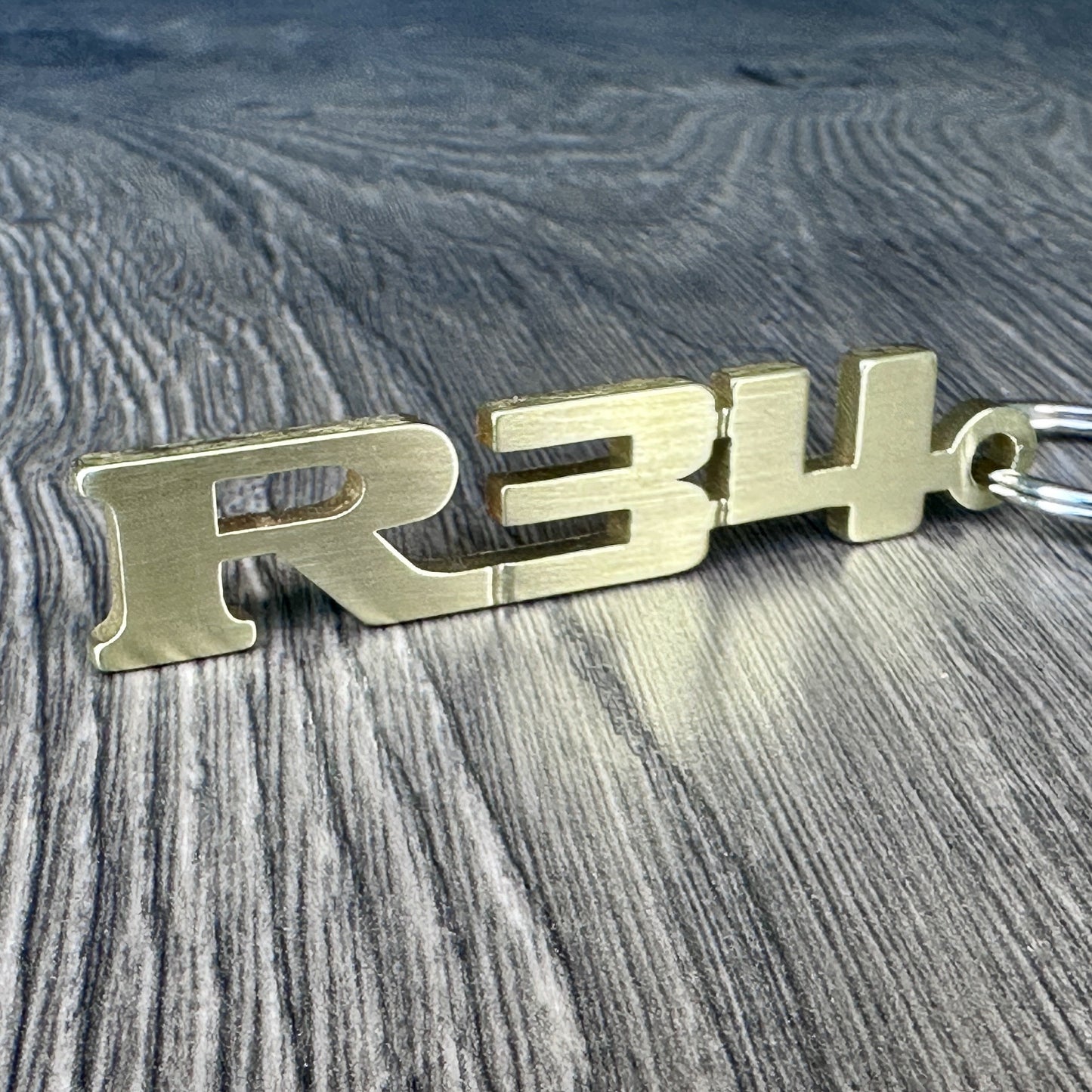 R34 Skyline GT-R Brass Keychain