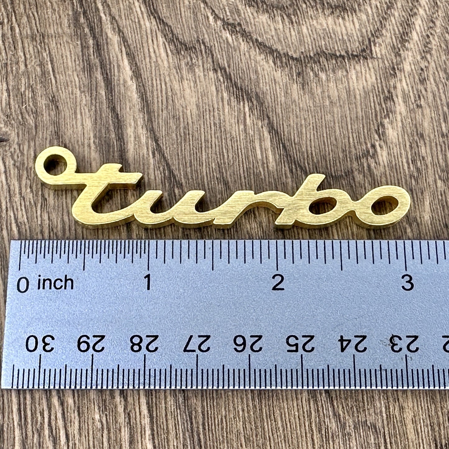 Turbo Porsche Brass Keychain