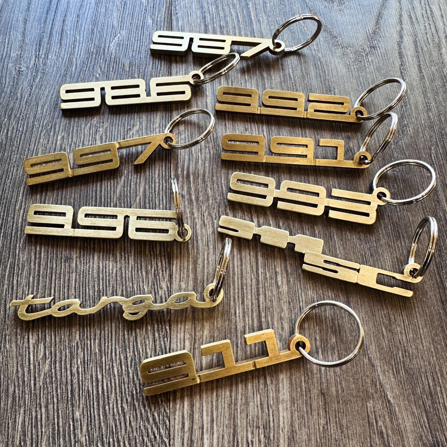 911SC Brass Porsche Keychain