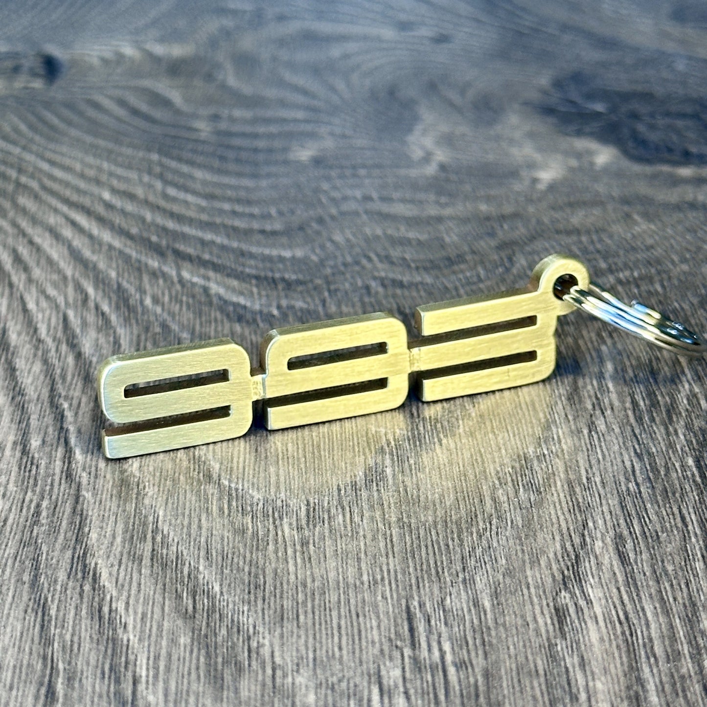 993 Brass Porsche Keychain