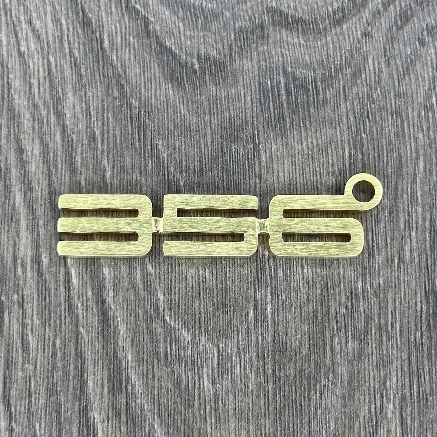 356 Brass Porsche Keychain